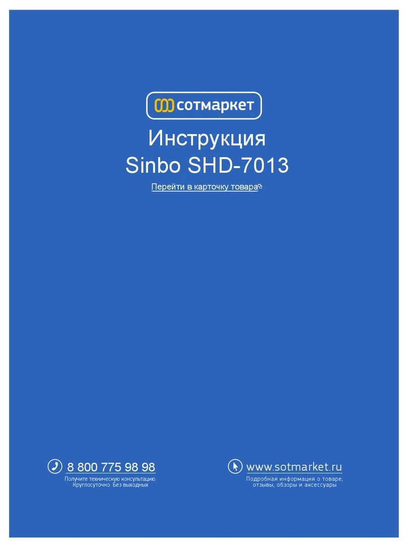Sinbo SHD 7013 User manual