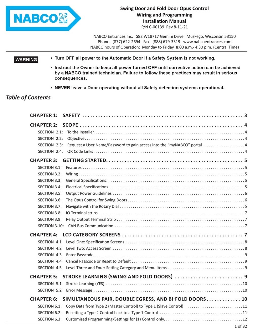 Nabco C-00139 User manual