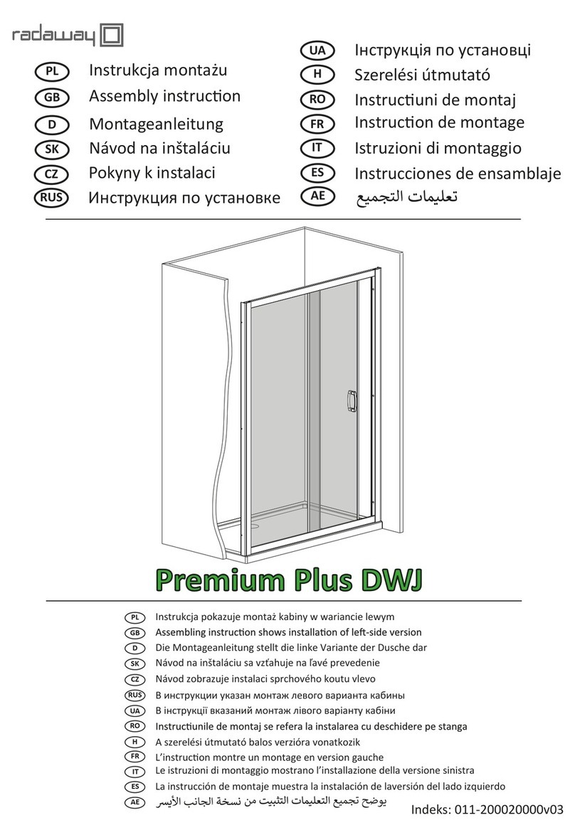 Radaway Premium Plus DWJ Assembly instruction