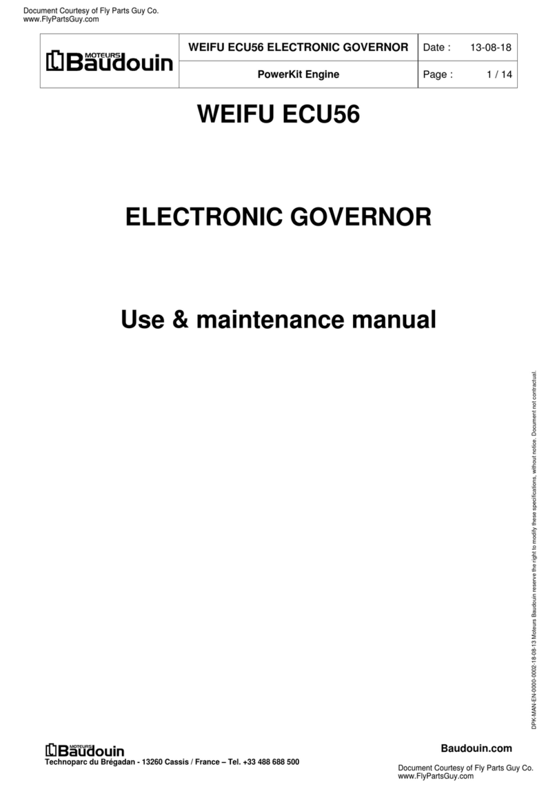 Moteurs Baudouin WEIFU ECU56 Use & maintenance manual