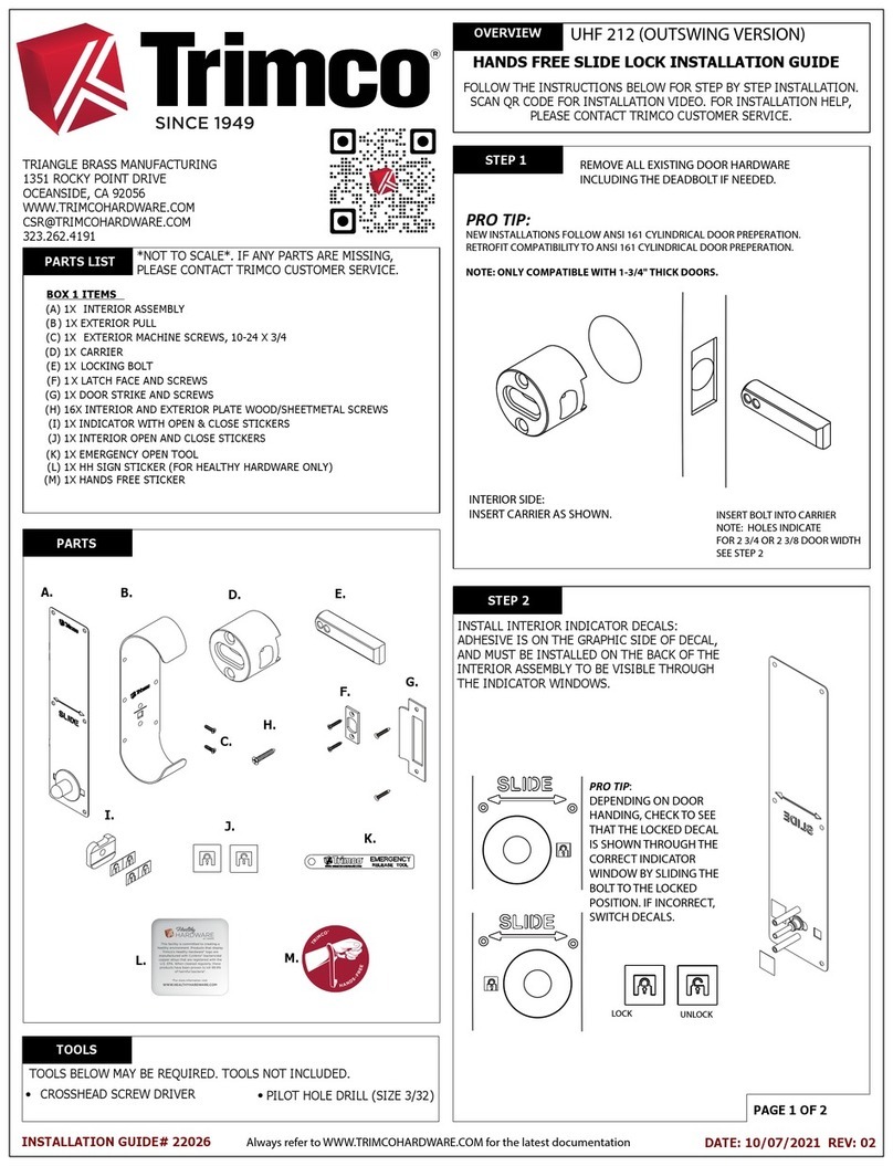 Trimco UHF 212 User manual