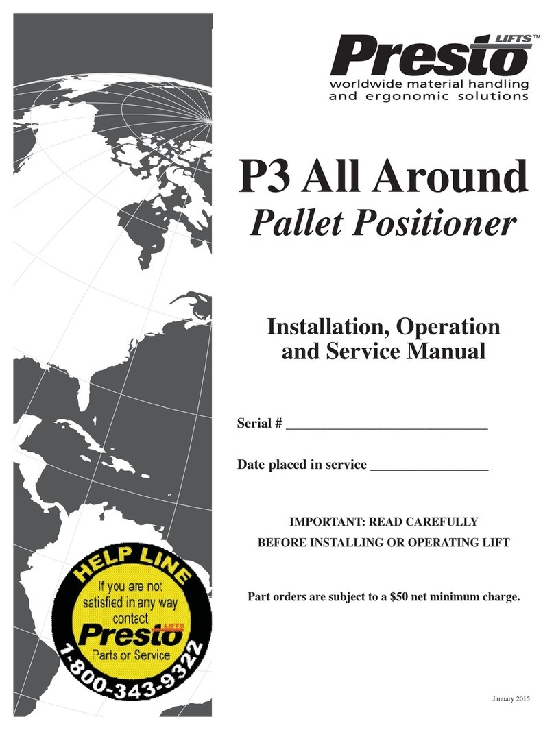 Presto Lifts P3 All Around Setup guide