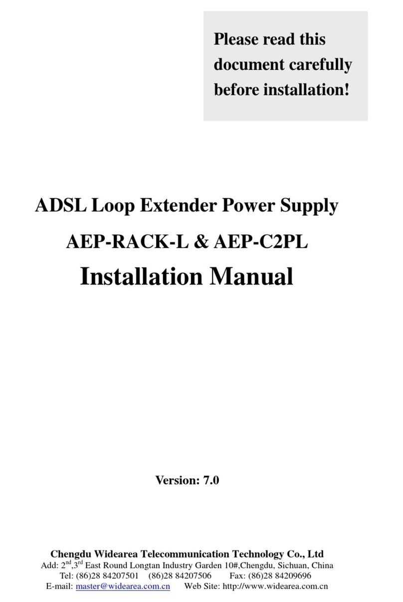 Widearea AEP-RACK-L installation manual