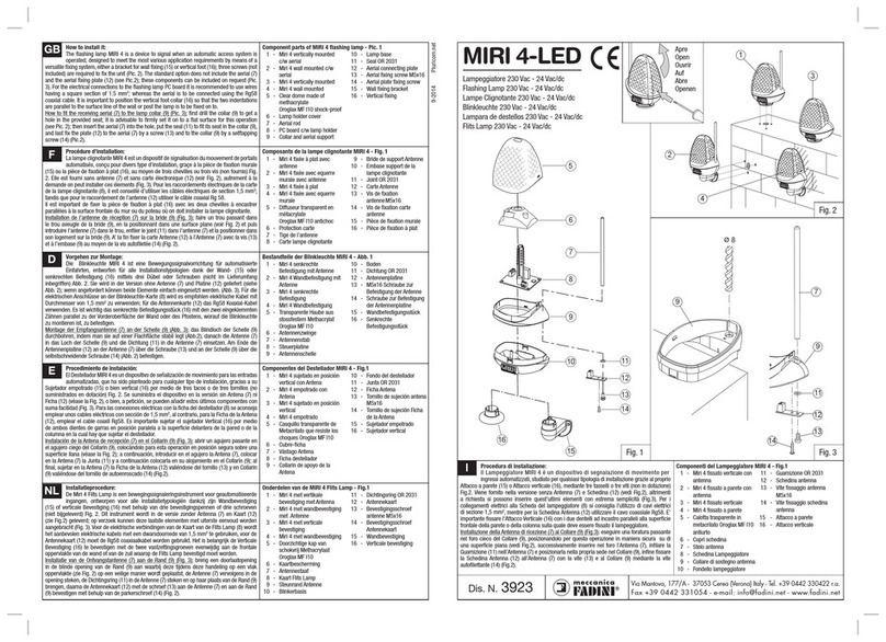 Meccanica Fadini MIRI 4-LED quick start guide
