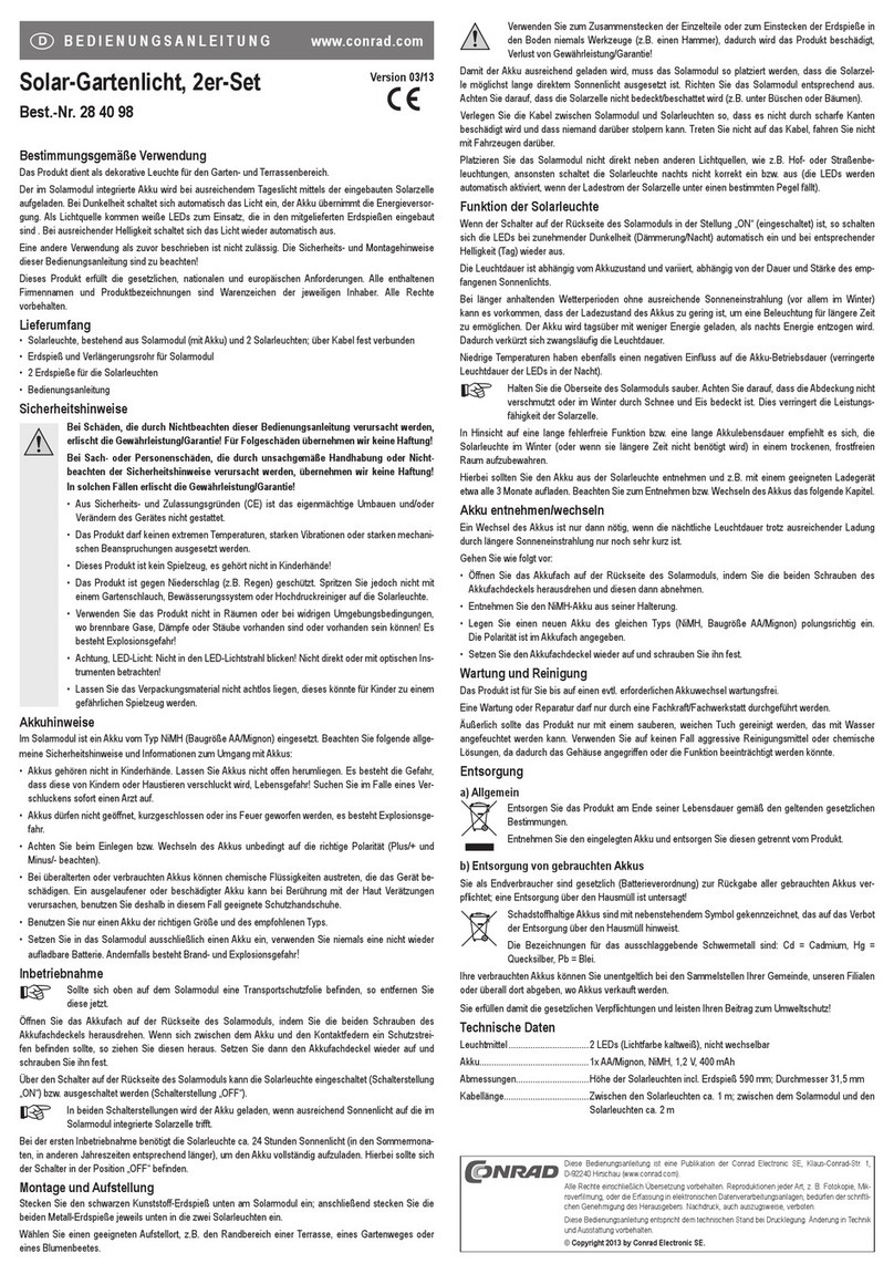 Conrad 28 40 98 operating instructions