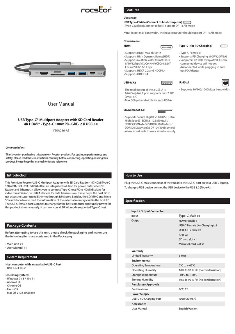 Rocstor Y10A236-A1 User manual