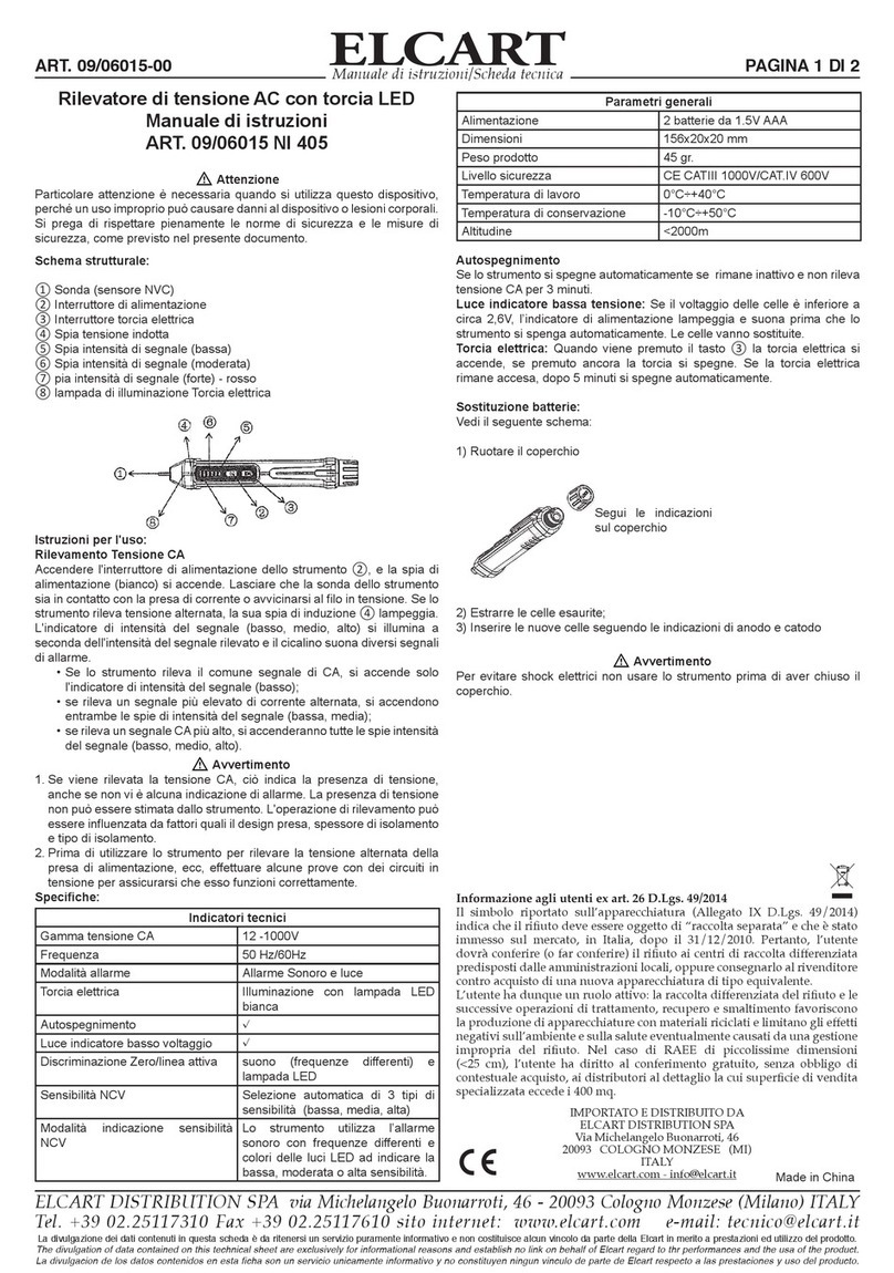 ELCART NI 405 Operation manual