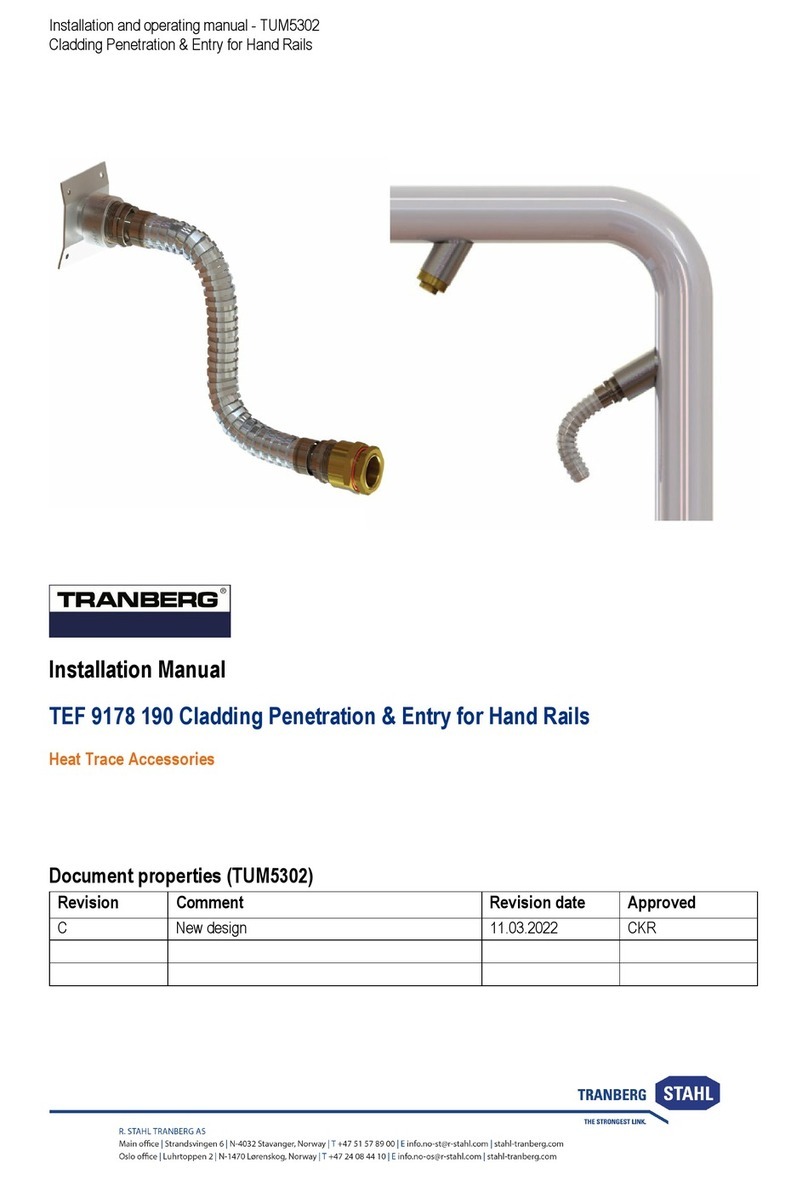 Tranberg TEF 9178 190 installation manual Tranberg TEF 9178 190 installation manual