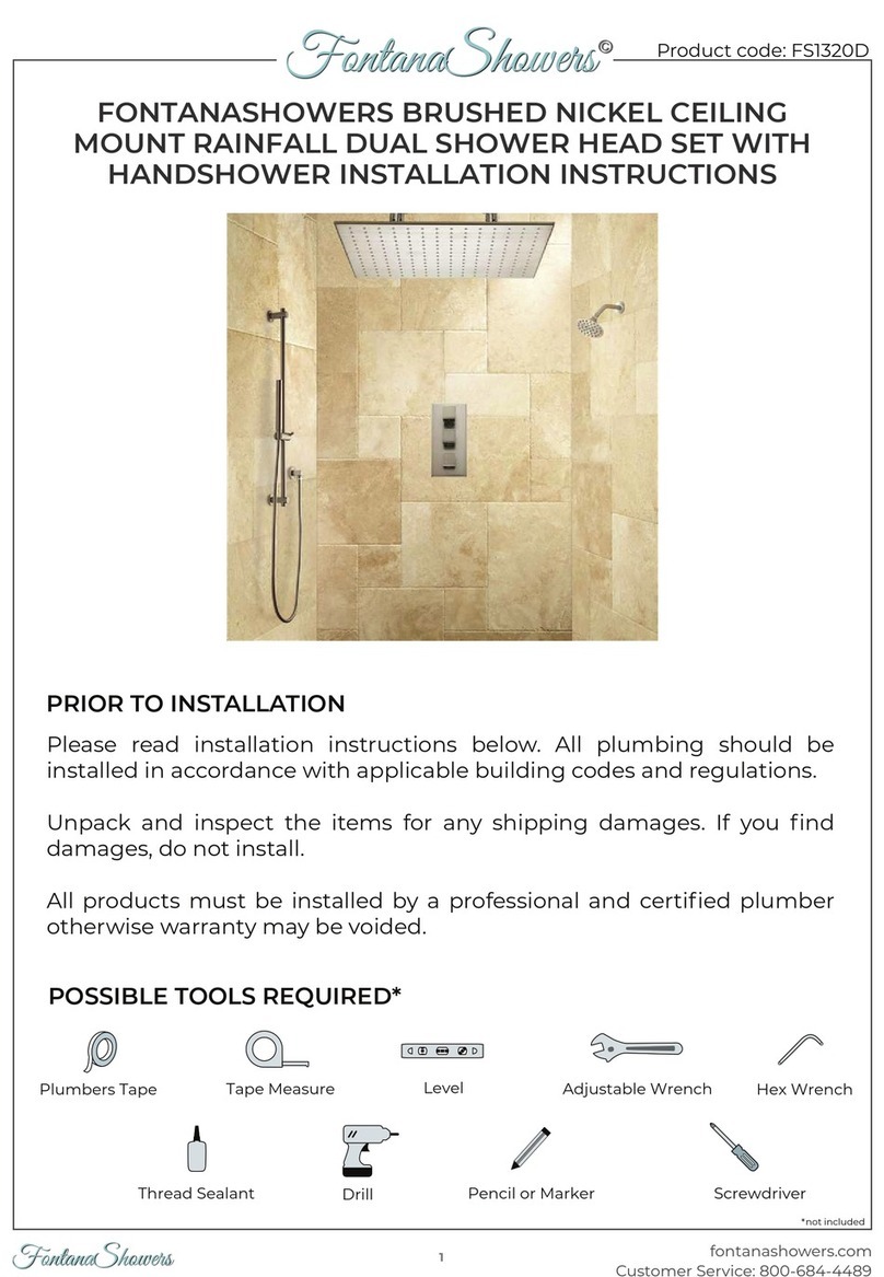 Fontana Showers FS1320D installation instructions