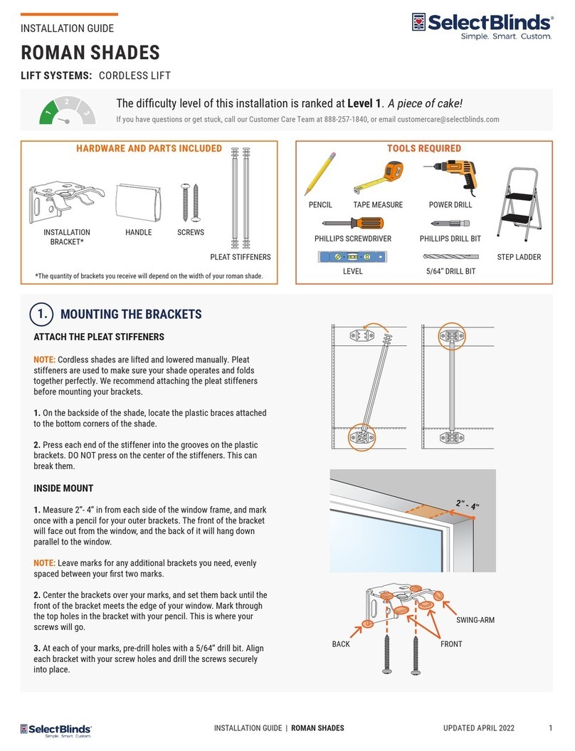 SelectBlinds ROMAN User manual SelectBlinds ROMAN User manual