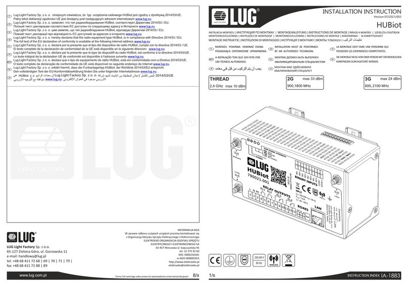 LUG HUBiot Installation instruction