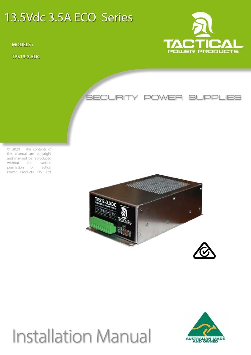 Tactical Power Products 13.5Vdc 3.5A ECO Series quick guide