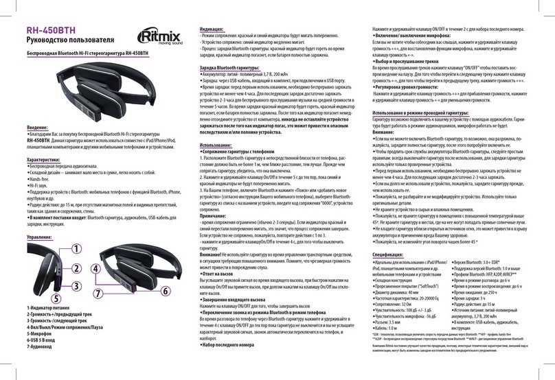 Ritmix RH-450BTH User manual