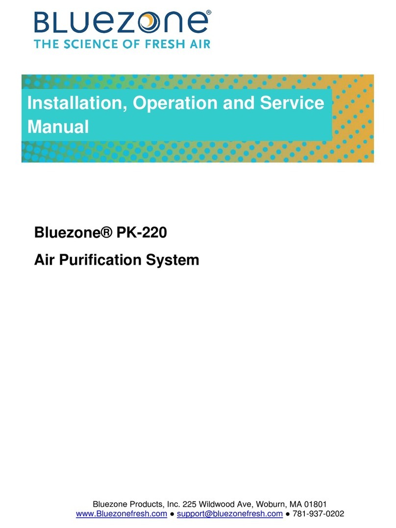 Bluezone PK-220 Installation, operation and service manual Bluezone PK-220 Installation, operation and service manual
