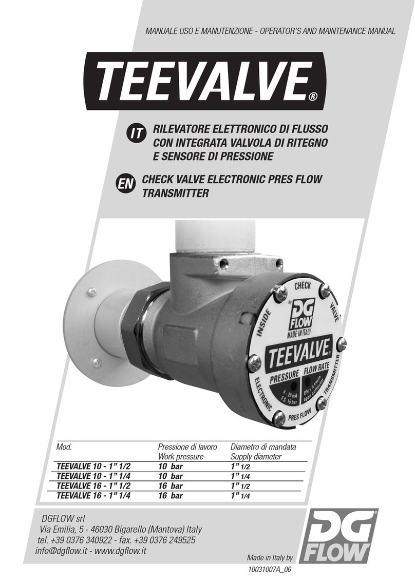 DGFLOW TEEVALVE 10 1 1/2 Operator and  maintenance manual
