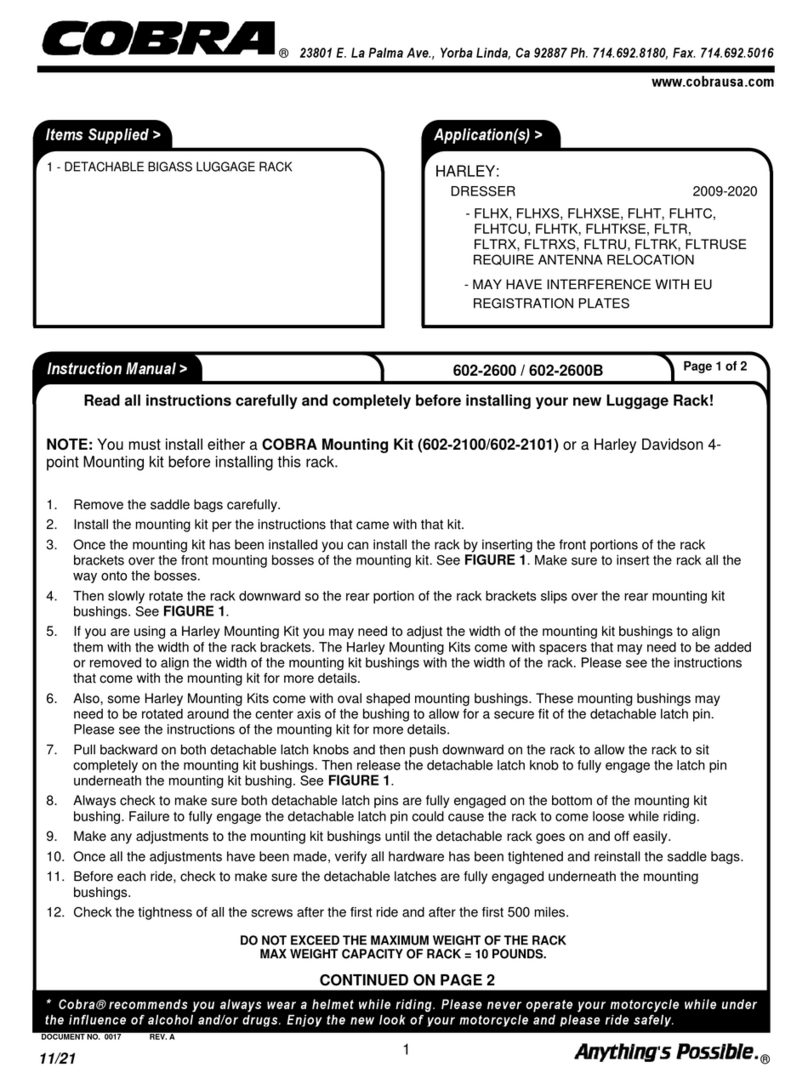 Cobra 602-2600 instruction manual