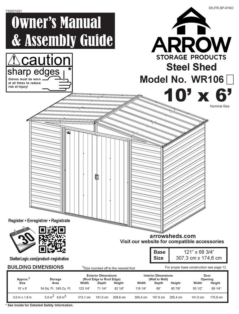 Arrow Storage Products WR106 Owner's manual & assembly guide