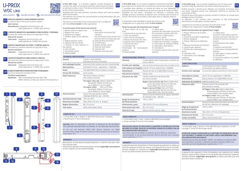U-Prox WDC LONG user manual