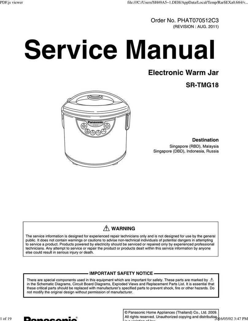 Panasonic SR-TMG18 User manual