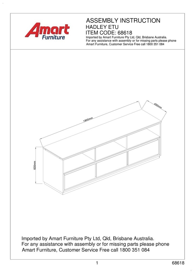 Amart Furniture HADLEY ETU 68618 Assembly instruction Amart Furniture HADLEY ETU 68618 Assembly instruction