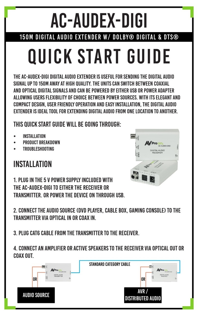 AVPro Edge AC-AUDEX-DIGI User manual AVPro Edge AC-AUDEX-DIGI User manual