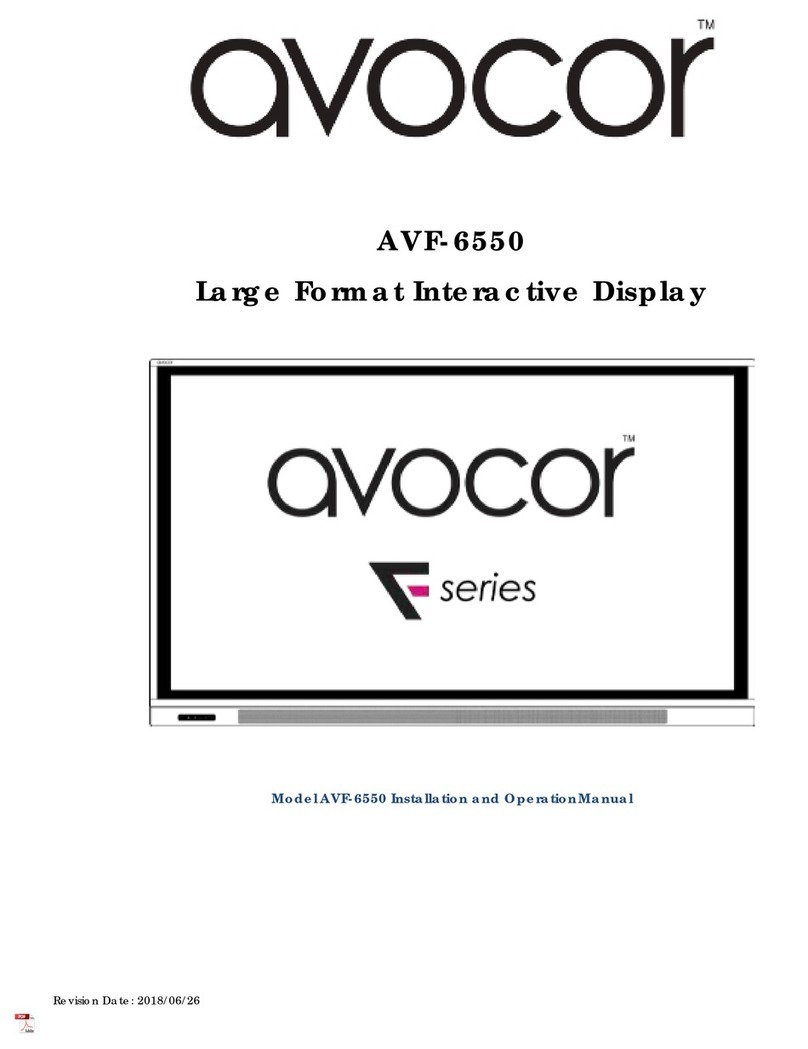 AVOCOR F series Installation and operation manual