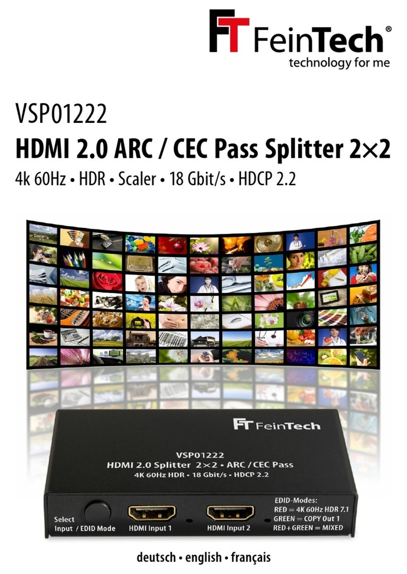 FeinTech VSP01222 Operating instructions and technical information