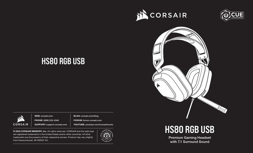 Corsa HS80 RGB USB quick start guide