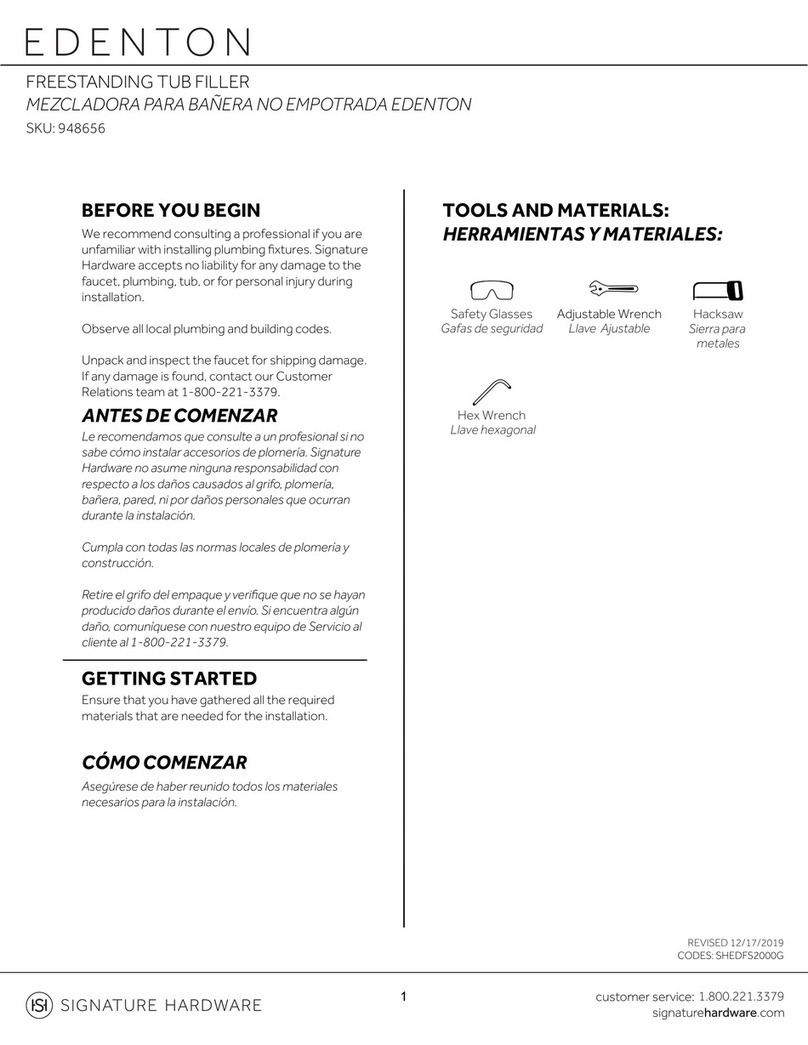 Signature Hardware EDENTON 948656 User manual