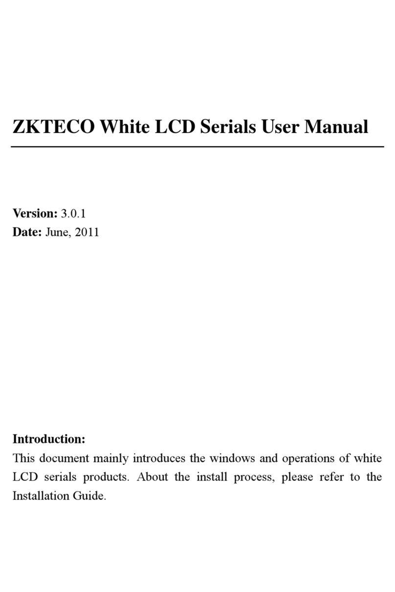 ZKTeco White LCD Series User manual