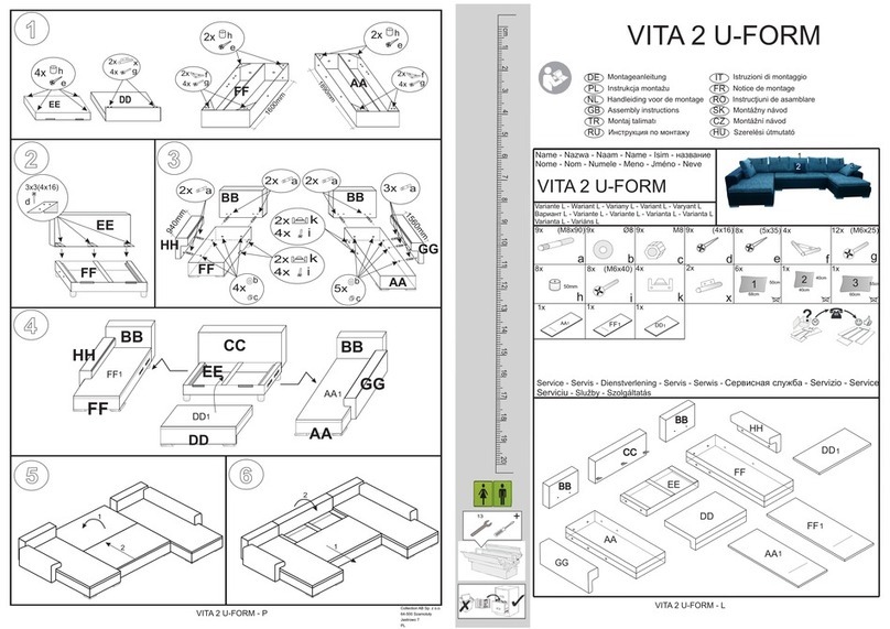 Asko VITA 2 U-FORM Assembly instructions Asko VITA 2 U-FORM Assembly instructions