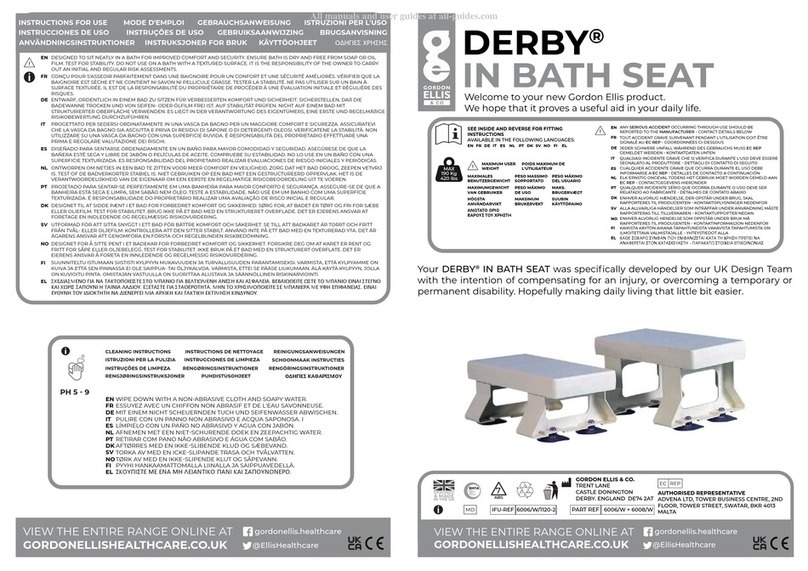 Gordon Ellis & CO DERBY Instructions for use