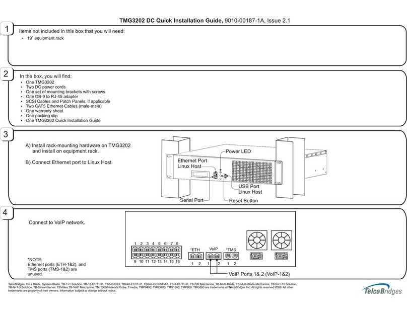 TelcoBridges TMG3202 User manual