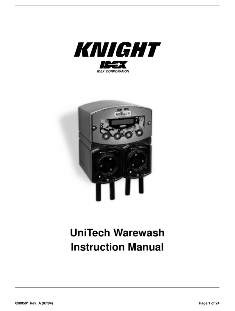 Knight UniTech Warewash instruction manual
