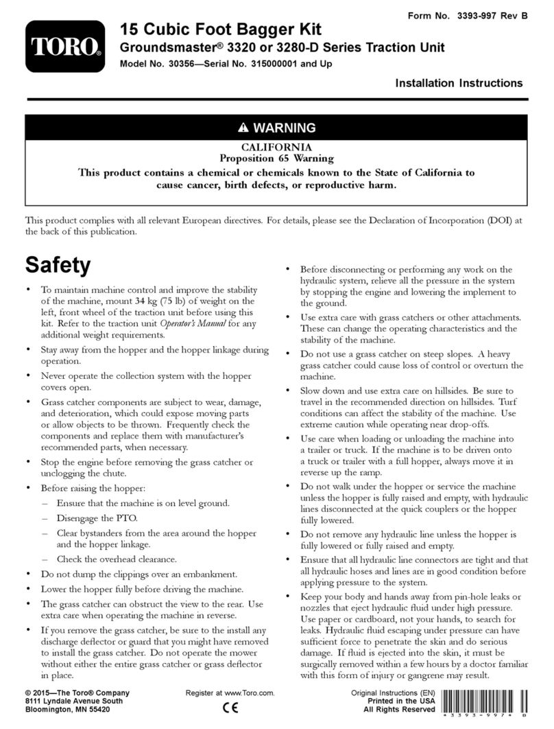 Toro Groundsmaster 3320 Series installation instructions Toro Groundsmaster 3320 Series installation instructions