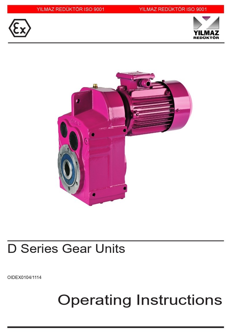 YILMAZ REDÜKTÖR D Series operating instructions