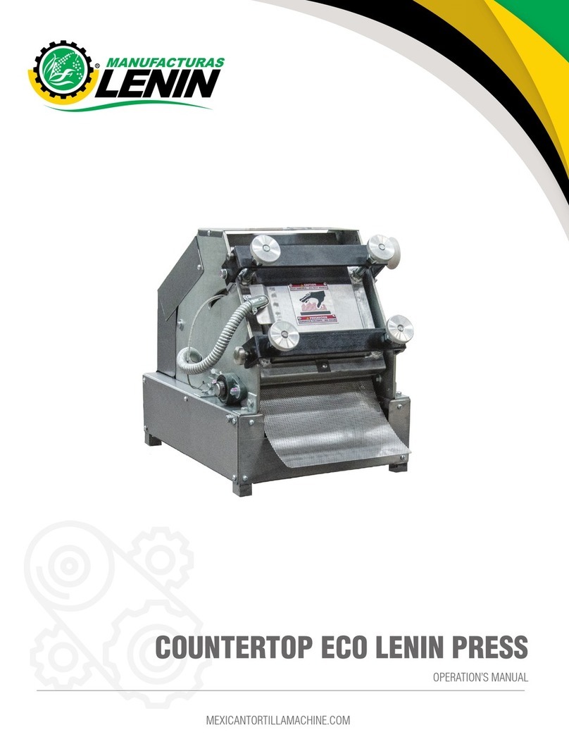 Manufacturas Lenin COUNTERTOP ECO LENIN PRESS Operation manual