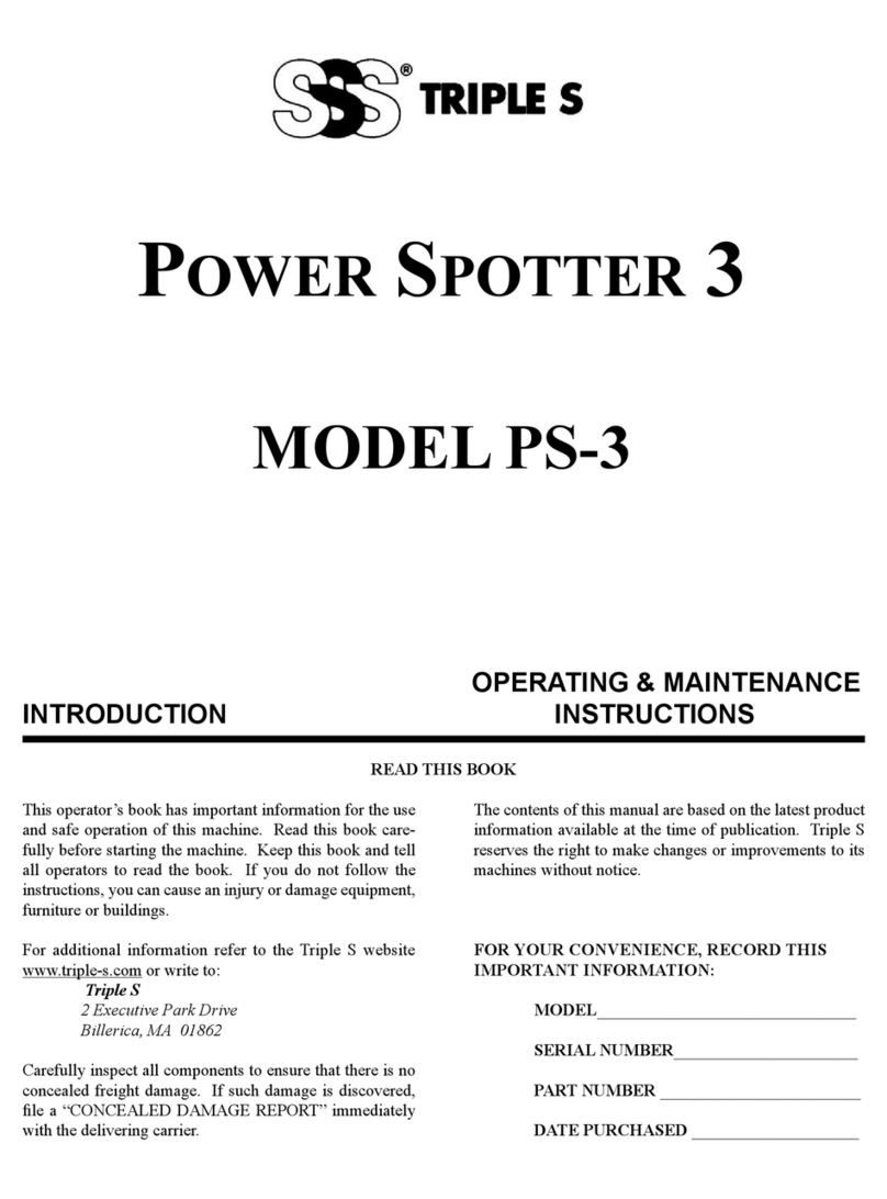 Triple S POWER SPOTTER 3 Installation and operation manual