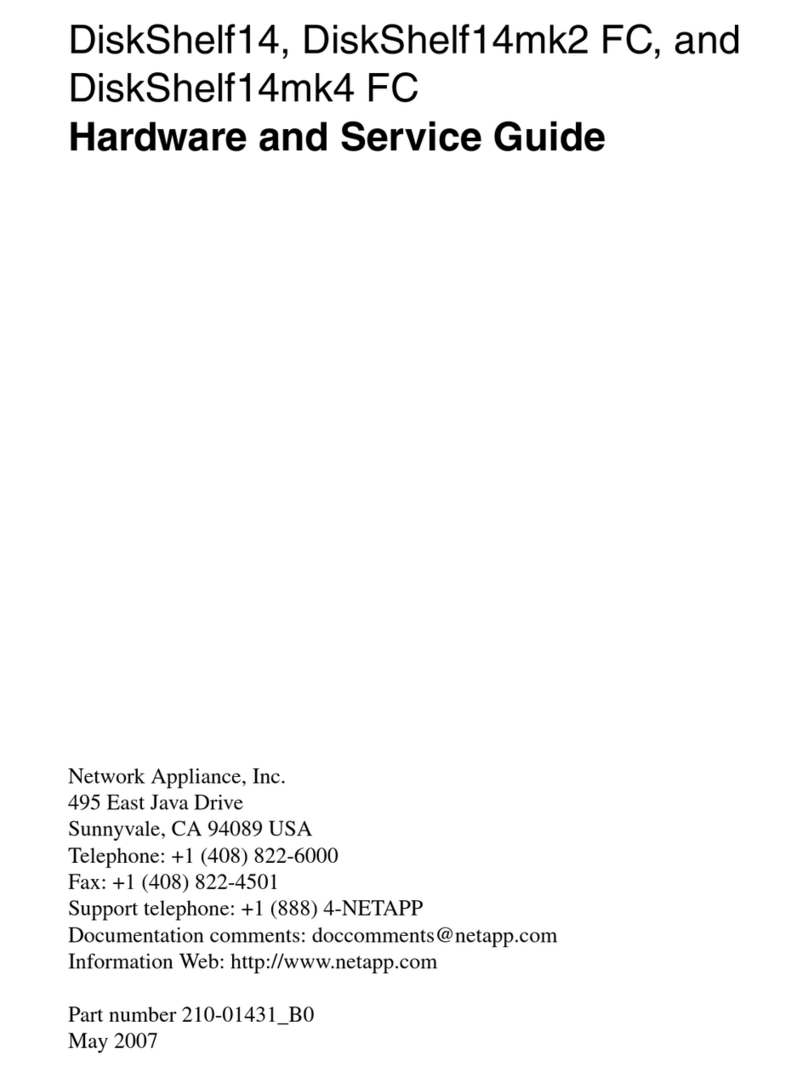 Network Appliance DiskShelf14 Hardware and service guide