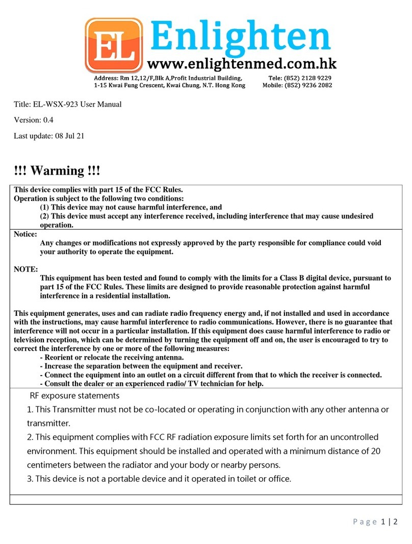 enLighten EL-WSX-923 user manual