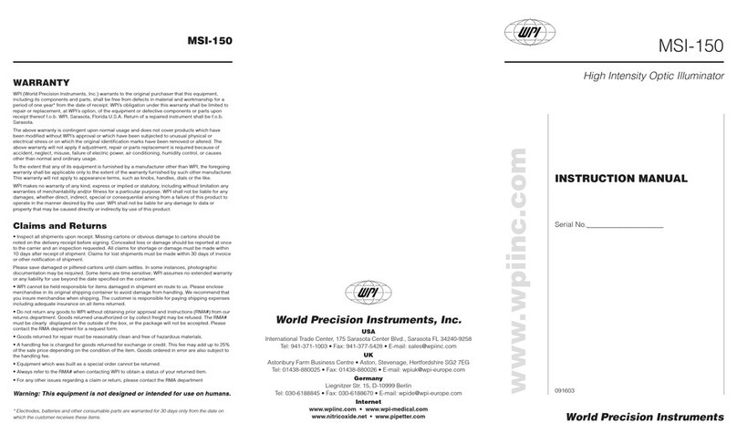 WPI MSI-150 instruction manual