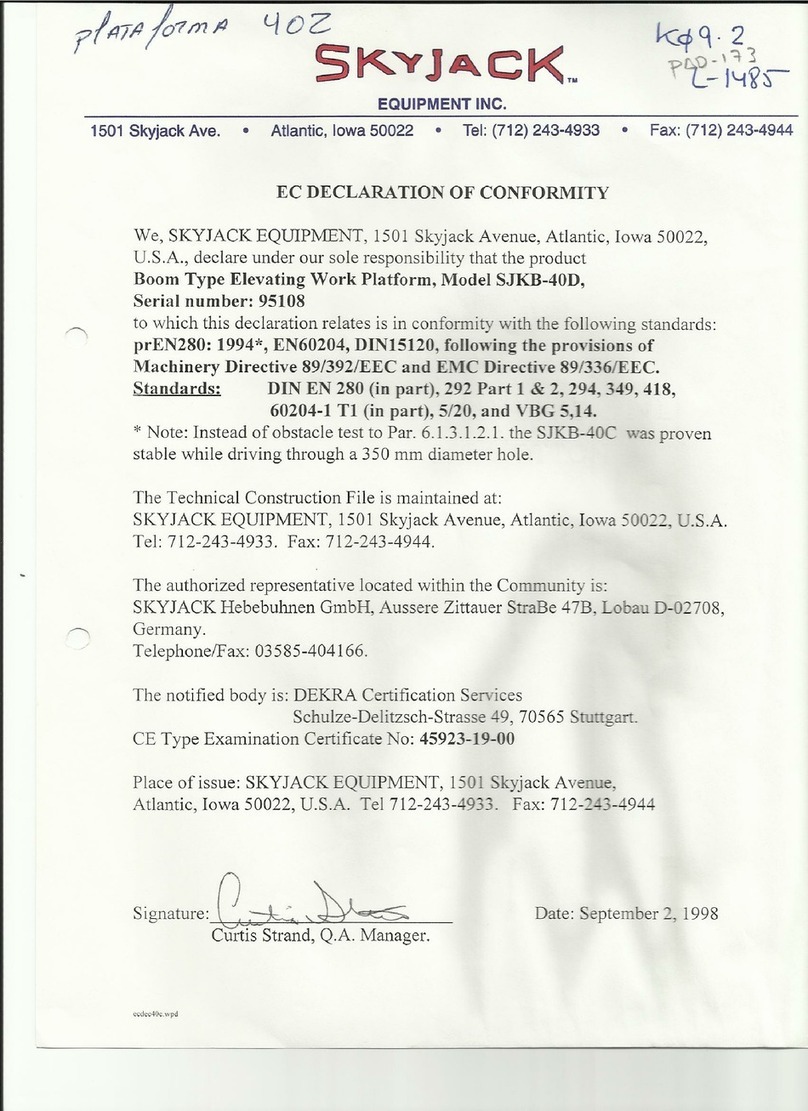 Skyjack SJKB-40-D Datasheet
