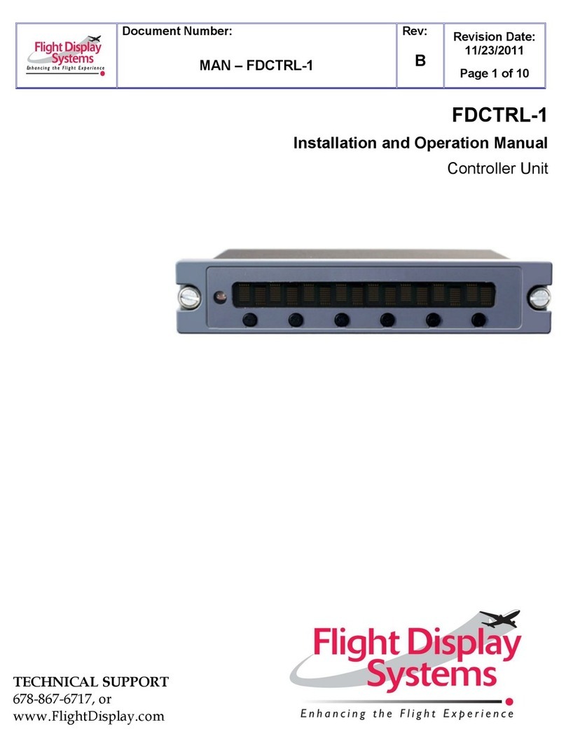 Flight Display Systems FDCTRL-1 Installation and operation manual