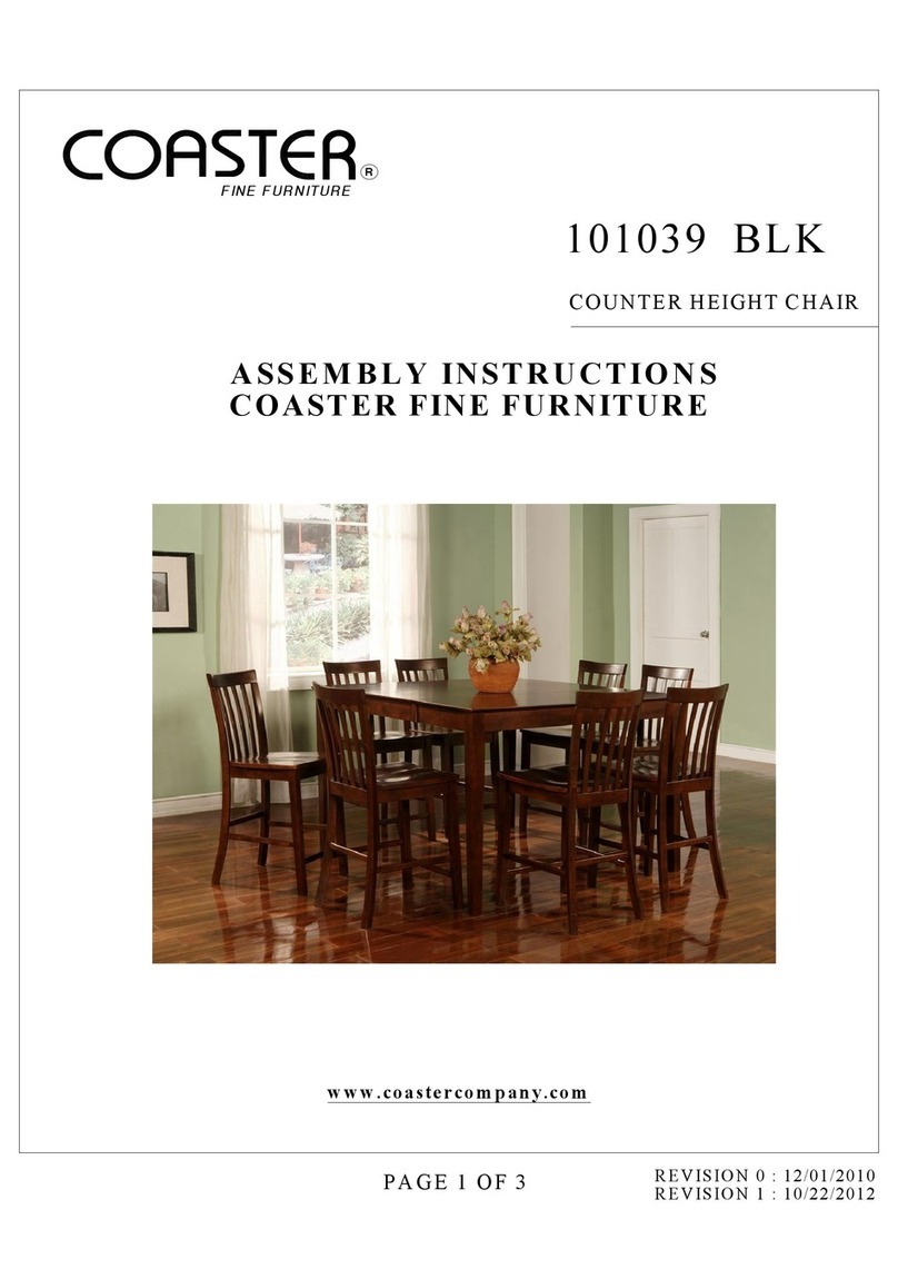 Coaster 101039 BLK Assembly instructions Coaster 101039 BLK Assembly instructions