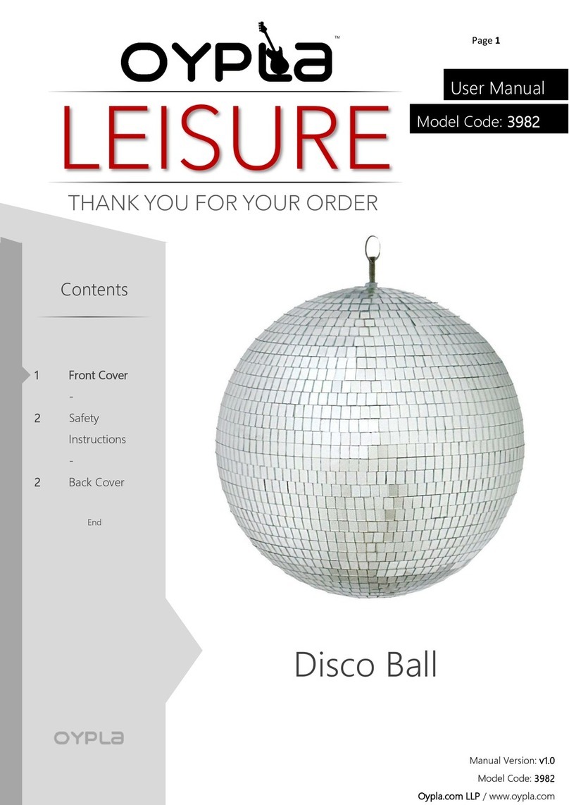 Oypla Leisure 3982 user manual