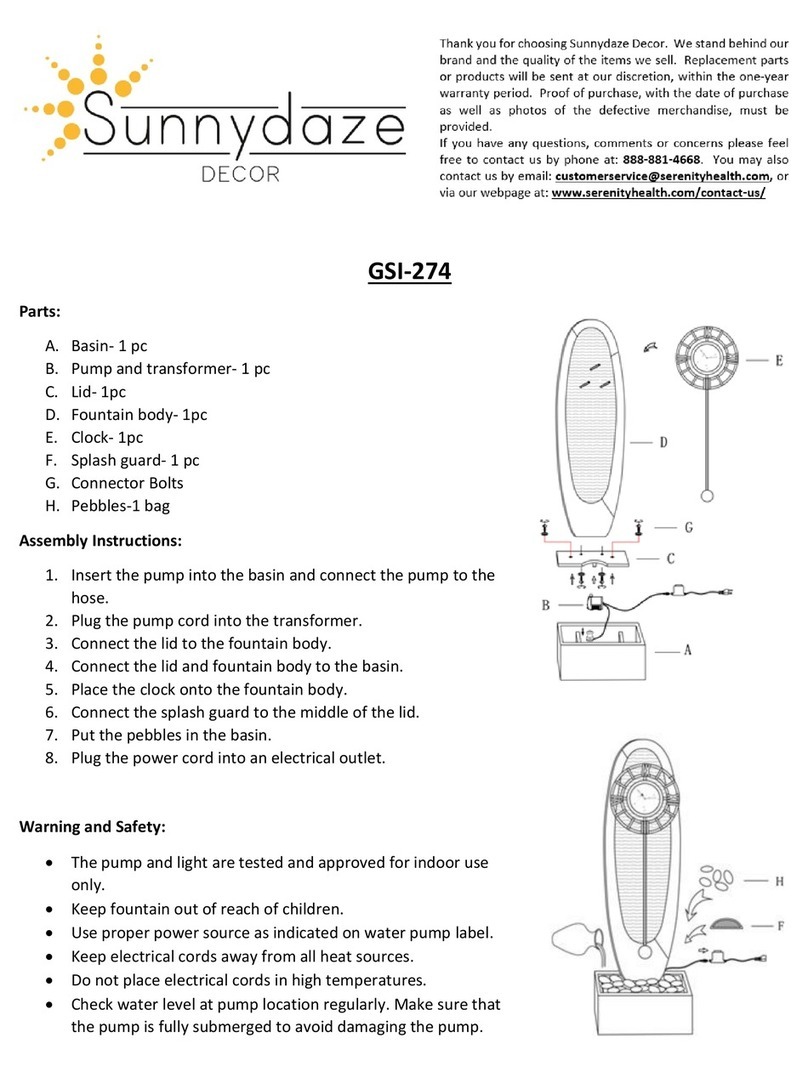 Sunnydaze Decor GSI-274 Assembly instructions