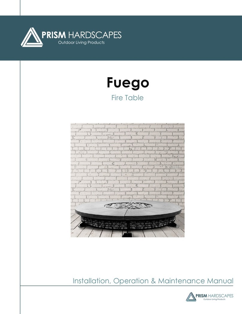 Prism Hardscapes Fuego Installation, operation & maintenance manual
