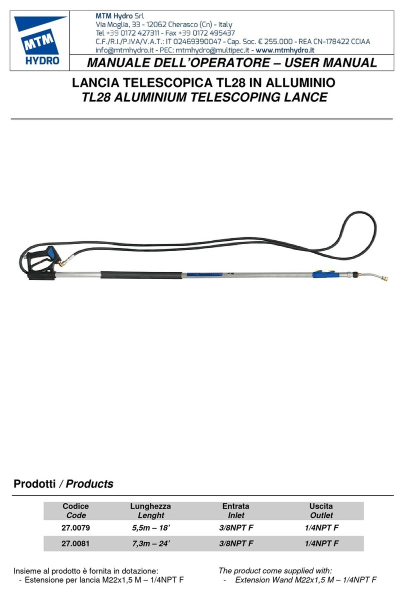 MTM HYDRO TL28 User manual