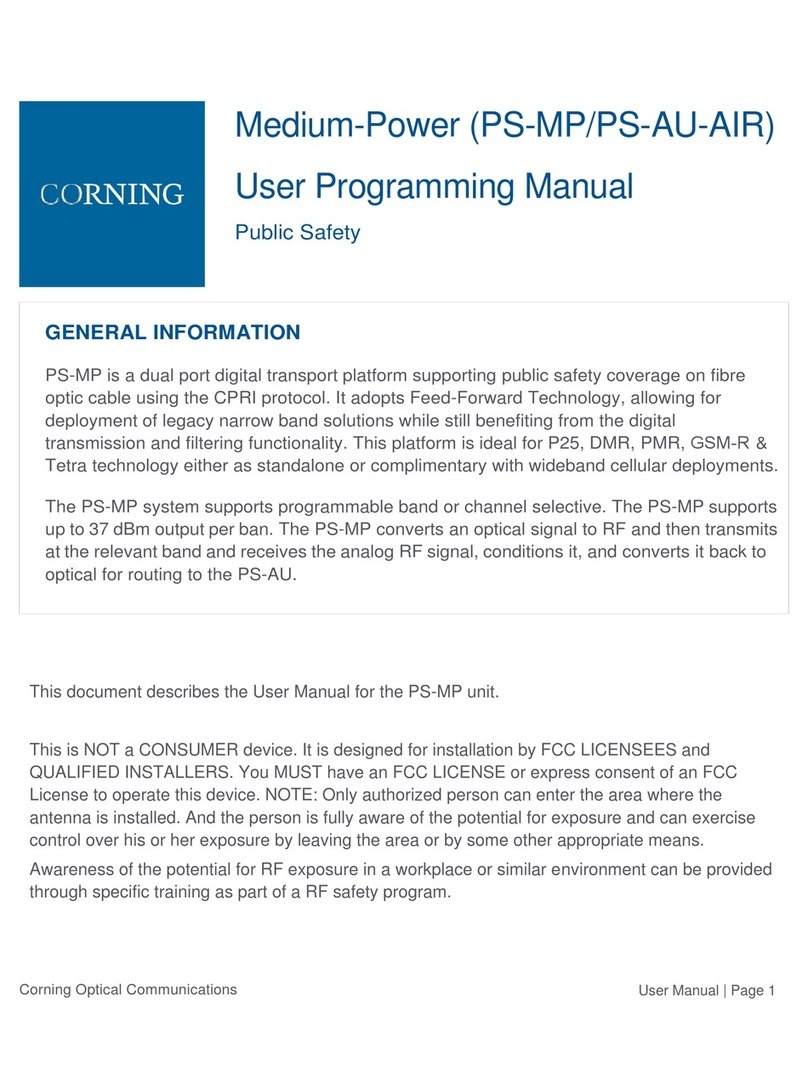 CORNING PS-MP User programming manual CORNING PS-MP User programming manual