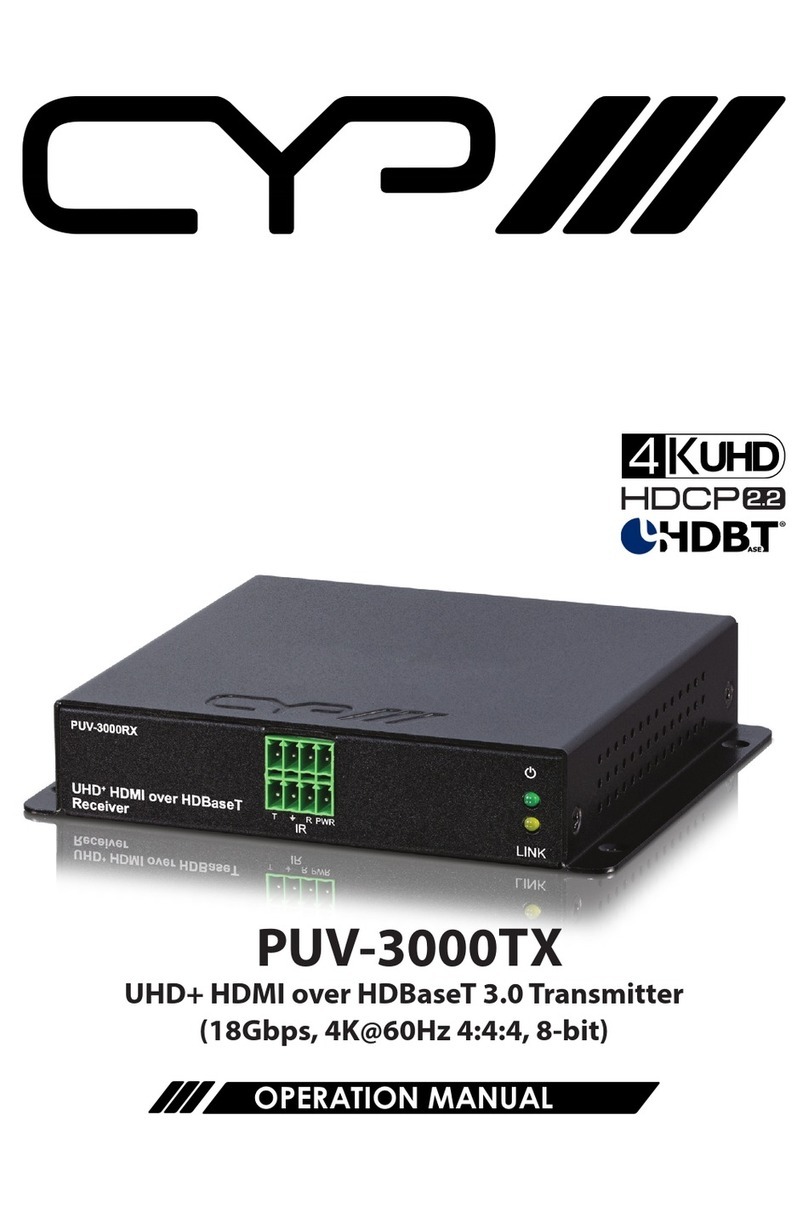 CYP PUV-3000TX Operation manual